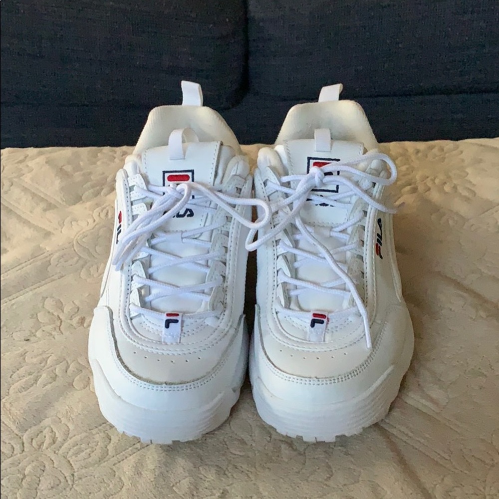 White Fila disrupter 2